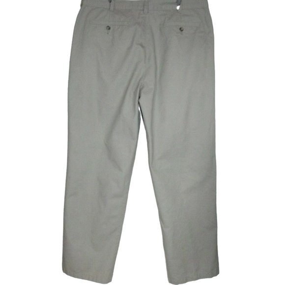 George Mens 38 X 33 Tan Barley Beige Khaki Pleated ClassicPants cotton/polyester - Picture 5 of 7
